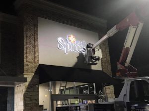 Culver City Lighted Signs illuminated cabinet channel letters outdoor install 300x225